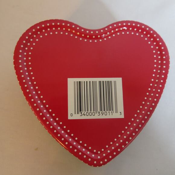 Hersheys Kisses Heart Tin Candy Vintage Retro "A Kiss for You" Red Blue Empty - Picture 5 of 9